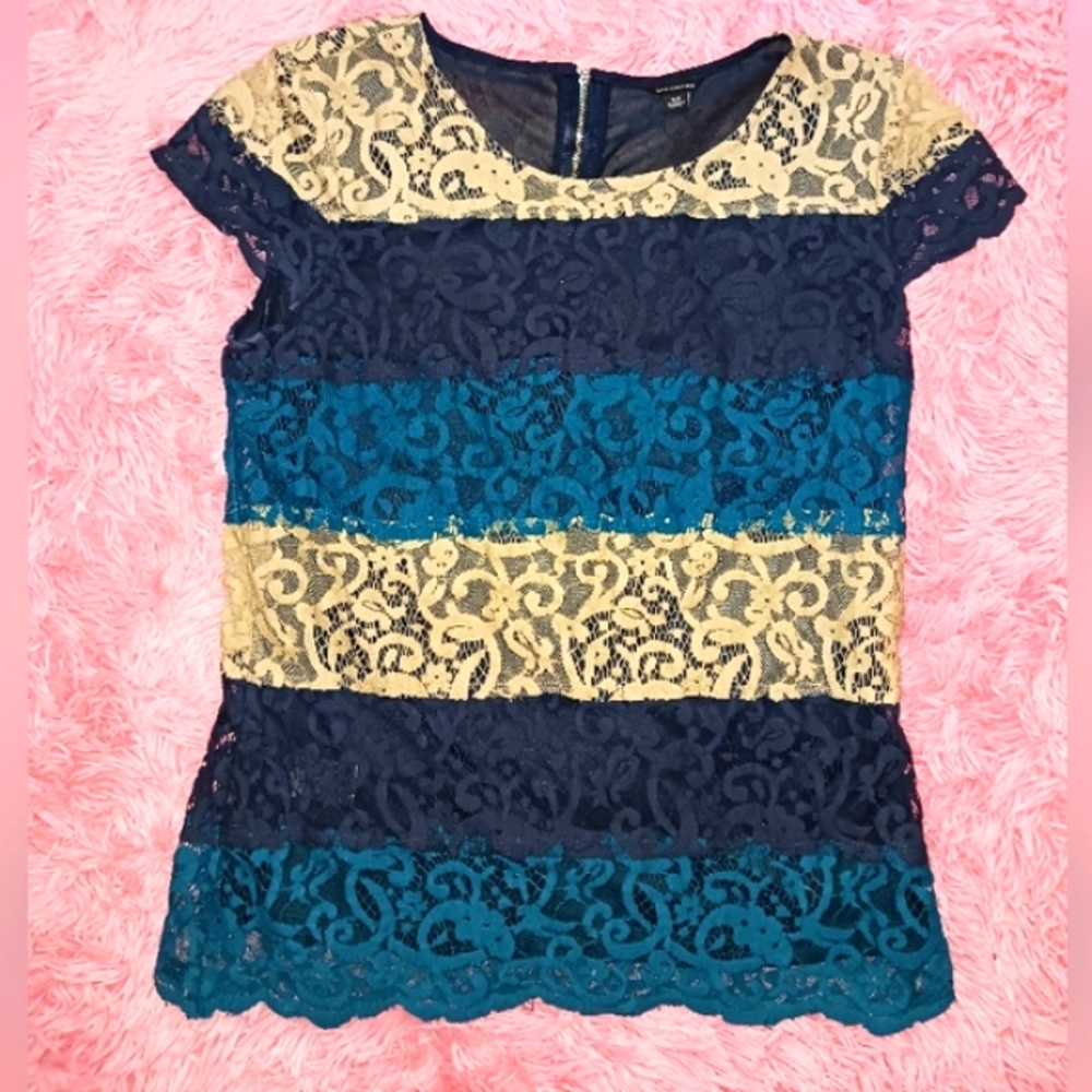 ANN TAYLOR LACE TOP, XS
